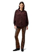 Femme Yoke Western Shirt in Mahogany