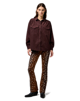 Femme Yoke Western Shirt in Mahogany