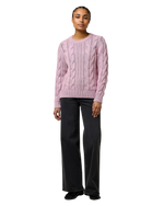 Cable Knit Jumper in Keepsake Lilac