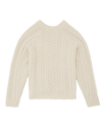 The Wrangler Womens V Neck Cable Knit Jumper in Ivory