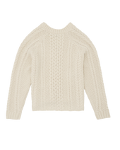 The Wrangler Womens V Neck Cable Knit Jumper in Ivory