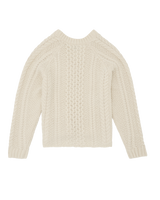 The Wrangler Womens V Neck Cable Knit Jumper in Ivory