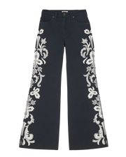 The Wrangler Womens 70s Flare Jeans in Dark Navy