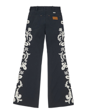 The Wrangler Womens 70s Flare Jeans in Dark Navy