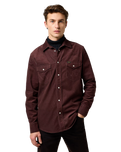 Western Cord Shirt in Mahogany