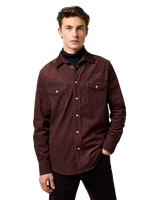 Western Cord Shirt in Mahogany