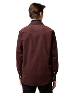 Western Cord Shirt in Mahogany