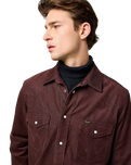 Western Cord Shirt in Mahogany