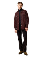 Western Cord Shirt in Mahogany