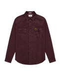The Wrangler Mens Western Cord Shirt in Mahogany