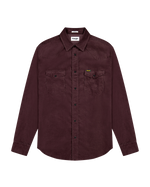 The Wrangler Mens Western Cord Shirt in Mahogany