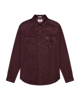 The Wrangler Mens Western Cord Shirt in Mahogany