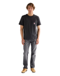 The Wrangler Mens Relaxed Pocket T-Shirt in Faded Black
