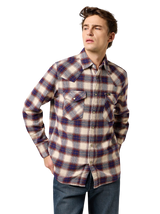 Western Shirt in Birch Blue