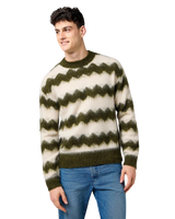 Striped Jumper in Ivy Green