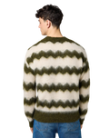 Striped Jumper in Ivy Green