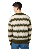 Striped Jumper in Ivy Green