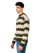 Striped Jumper in Ivy Green