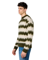 Striped Jumper in Ivy Green