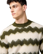 Striped Jumper in Ivy Green