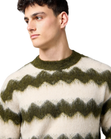 Striped Jumper in Ivy Green