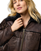 Fringe Wrange Jacket in Brown Leather
