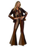 Lainey Wison Patchwork Bell Bottom Trousers in Corduroy