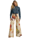 Lainey Wilson Tie Front Denim Shirt in Boho Wash