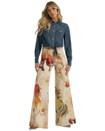 Lainey Wilson Tie Front Denim Shirt in Boho Wash