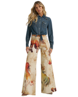 Lainey Wilson Tie Front Denim Shirt in Boho Wash
