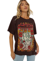 Lainey Wilson Call A Cowboy Oversized Graphic T-Shirt in Mole