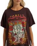 Lainey Wilson Call A Cowboy Oversized Graphic T-Shirt in Mole