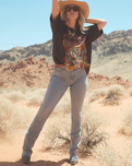 Lainey Wilson Call A Cowboy Oversized Graphic T-Shirt in Mole