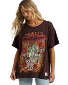 Lainey Wilson Call A Cowboy Oversized Graphic T-Shirt in Mole
