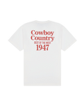 The Wrangler Mens Cowboy Country Vintage T-Shirt in Worn White