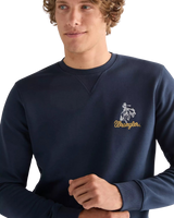 Embroidery Sweatshirt in Navy