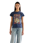 Shrunken Band T-Shirt in Navy