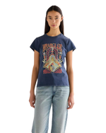 Shrunken Band T-Shirt in Navy