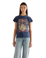 Shrunken Band T-Shirt in Navy