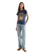 Shrunken Band T-Shirt in Navy