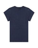 The Wrangler Womens Shrunken Band T-Shirt in Navy