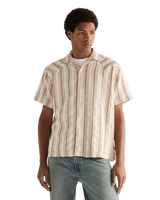 Resort Shirt in Tan Ruby Wine