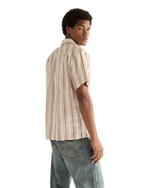 Resort Shirt in Tan Ruby Wine