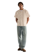 Resort Shirt in Tan Ruby Wine