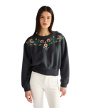 Embrodiered Sweatshirt in Faded Black