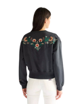 Embrodiered Sweatshirt in Faded Black