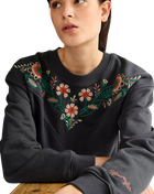 Embrodiered Sweatshirt in Faded Black