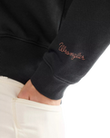 Embrodiered Sweatshirt in Faded Black