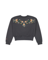 The Wrangler Womens Embrodiered Sweatshirt in Faded Black