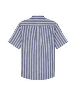 The Wrangler Mens Chambray Shirt in Dark Stripe